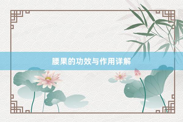 腰果的功效与作用详解