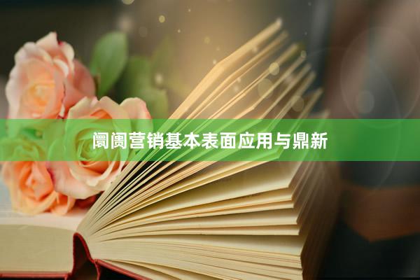 阛阓营销基本表面应用与鼎新